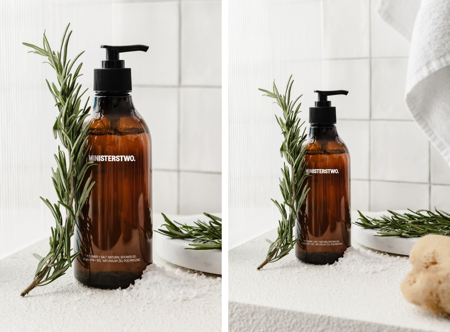 rosemary + salt: shower gel