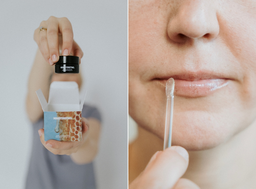Honey: lip balm and mask