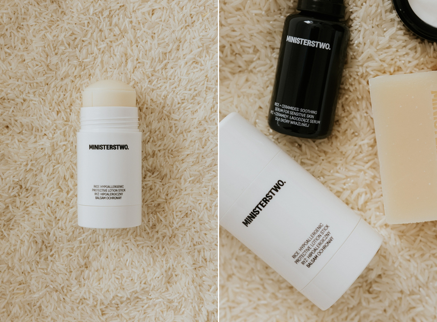 Rice: hypoallergenic lotion stick