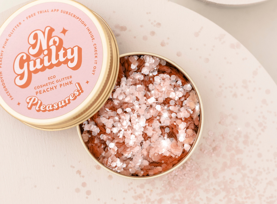 Peachy pink: bio glitter