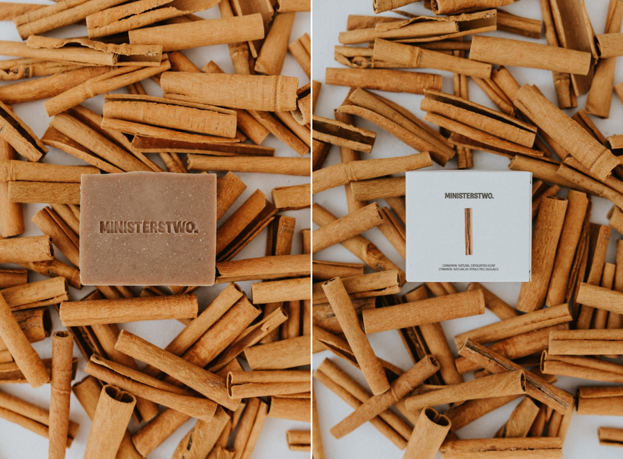 cinnamon: natural exfoliating soap