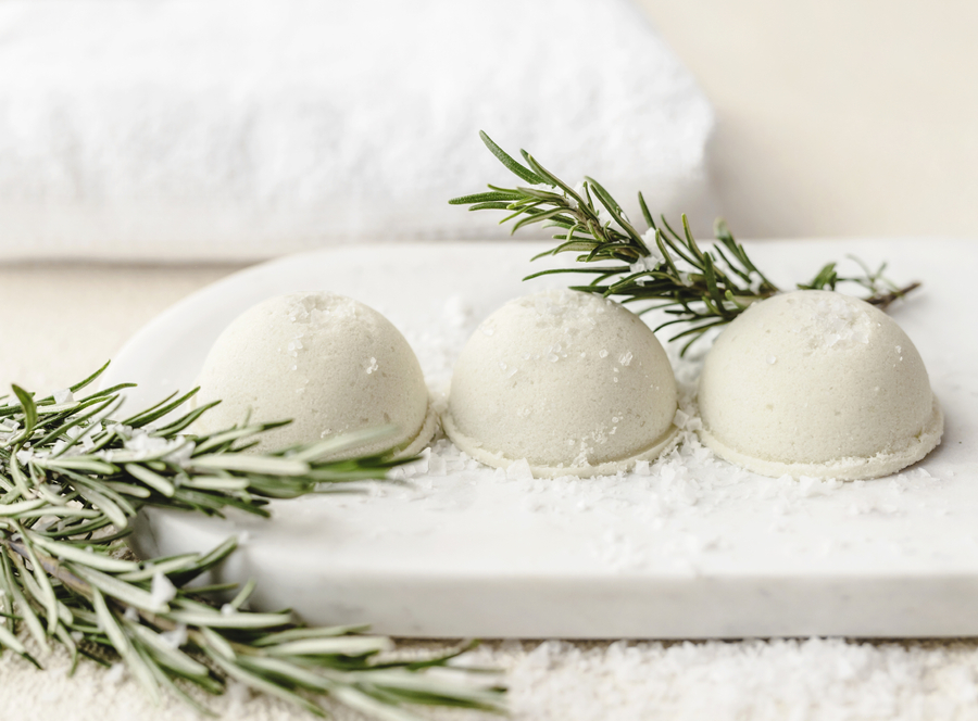 Rosemary + Salt - bath bomb