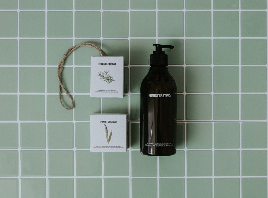 rosemary + salt: shower gel